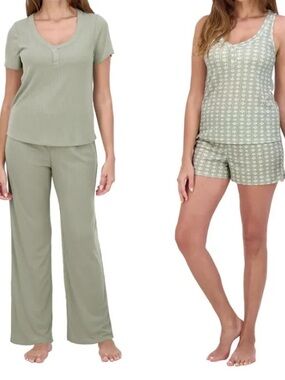 NWT Live2Lounge Women's Sage 4-Piece Sleep Set